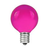 Novelty Lights 25 Pack G50 Outdoor Patio Globe Replacement Bulbs Purple E17/C9 Intermediate Base 7 Watt