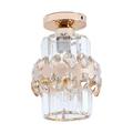 Mini Chandelier Crystal Ceiling Light Semi Flush Mount Ceiling Lighting Fixture Modern Crystal Ceiling Lamp-A