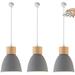 FSLiving Remote Control Pendant Light J-Type Track Pendant Light Stepless Dimming Pendant Light Macaroon Aluminum Shade Pendant Lighting for Kitchen Counter Customizable Cord Length--1 Light (Grey)