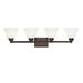 4 Light Bath Vanity Approved For Damp Locations With Transitional Inspirations 8.5 Inches Tall By 35 Inches Wide-Olde Bronze Finish-Led Lamping Type