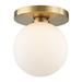 Hudson Valley Lighting 9081 Baird 1 Light 5 Tall Led Bathroom Sconce - Brass