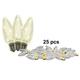 Queens of Christmas C9-RETRO-WW-TW-25 C9 Twinkle LED Retrofit Bulbs Warm White - Pack of 25