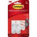 Command-2PK Command Utility Hooks - 2 Small Hook - 1 Lb (453.6 G) Capacity - Plastic - White - 2 / Pack