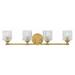 4 Light Bathroom Vanity in Traditional Style 32 inches Wide By 7.5 inches High-Heritage Brass Finish Bailey Street Home 81-Bel-3335732