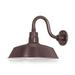 14in. Architectural Bronze Outdoor Gooseneck Barn Light Fixture With 10in. Long Extension Arm - Wall Sconce Farmhouse Vintage Antique Style - UL Listed - 9W 900lm A19 LED Bulb (5000K Cool White)