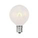 Novelty Lights 25 Pack G40 LED Glass Flex Filament Outdoor Patio Globe Replacement Bulbs Frosted Warm White Dimmable E12/C7 Base 0.8 Watt