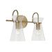 Capital Lighting - Mila - 2 Light Bath Vanity In Modern Style-11 Inches Tall and