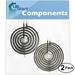 2-Pack Replacement for General Electric LEB327GT5WW 8 inch 6 Turns & 6 inch 5 Turns Surface Burner Elements - Compatible with General Electric WB30M1 & WB30M2 Heating Element for Range