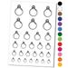 Ornament Blank Christmas Water Resistant Temporary Tattoo Set Fake Body Art Collection - Red