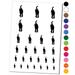 Cat Walking Solid Water Resistant Temporary Tattoo Set Fake Body Art Collection - Light Pink