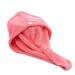 Big promotion clearance!Women s Hair Towel Hair Drying Towel with Button Bath Hair Towel Dry Hat Cap Quick Drying Lady Baby Soft Bath Accessories Rose Red