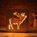 Deer Led Night Light Solid Wood Low Energy Used Button Switch Soft Warm Light Creative Friends Gift Bedroom Home Decoration