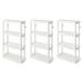 Gracious Living 4 Shelf Light Duty Indoor & Garage Storage Shelf White (3 Pack)