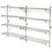 Global Industrial 63 x 30 x 18 in. Nexel Poly Green Epoxy Wall Mount 4-Shelf Add-On Wire Shelving