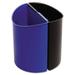 Safco Desk-Side Recycling Receptacle 3 gal Plastic Black/Blue (9927BB)