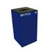 Witt Industries 32GC02-BL Geocube Recycling Receptacle With Slot Opening 32 Gallon Blue