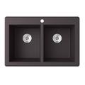 Swan 22 x 33 Granite Drop in Double Bowl Sink SW000189-077