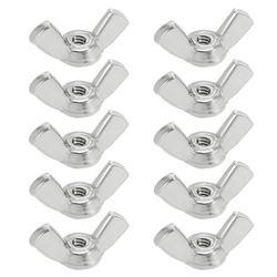 6-32 Wing Nuts 304 Stainless Steel Shutters Butterfly Nut Hand Twist Tighten Fasteners Parts 10 pcs