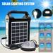 Solar Panel Generator LED Light USB Charger System Back-up Electric Home Outdoor Camp