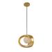 Kalco Lighting Calistoga 12 Mid-Century Metal Mini Pendant in Gold Leaf