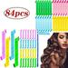 Dicasser 84 Pieces No Heat Hair Curlers Spiral Curls Styling Kit Include 80 Pieces Magic Hair Curler Rollers Curling Rods 4 Pieces Styling Hooks for Long Hair Supplies (20 cm/ 8 Inch & 30cm 12Inch)