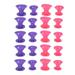 Octpeak 20pcs Hair Roller Household Portable Silicone Hair Curler Styling Tool For Women Girls Purple+Pink Silicone Hair Roller Hair Roller