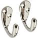 National Hardware N274-175 Single Clothes Hook Satin Chrome 2 Pack Each