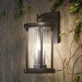 Luxury Nautical Outdoor Wall Sconce 18 H x 10 W with Coastal Style Elements Mediterranean Design Oil Rubbed Bronze Finish and Seedy Glass UEX1042