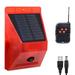 Solar Alarm Light with Motion Sensor Solar Alarm Light in 4 Working Mode Solar Security Lights Remote Control Alarm Waterproof Alarm Light for Farm Cottage Yard