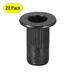 M3 Rivet Nuts Carbon Steel Zinc-Plated Knurled Flat Head Threaded Insert Nut Black 20 Pcs