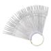 100pcs Nail Color Plates Fan Shaped Display Manicure Nail Art Practice Stick (Transparent)