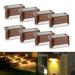 LED Solar Lamps Solar Step Lights Outdoor Waterproof Led Solar Fence Wall Lamp Patio Stairs Pathway Step Decor Lighting