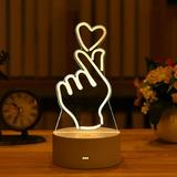 Winter Savings Clearance! Suokom Valentines Day Gift 3D Creative Light Led Usb Display Light Lamp Acrylic Night Light LED Lamp