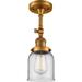 Innovations Lighting - Small Bell-1 Light Semi-Flush Mount in Industrial Style-5