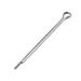 Split Cotter Pin - 3/32 inch x 1 31/32 inch (2.5mm x 50mm) Carbon Steel 2-Prongs Silver Tone 50 Pcs