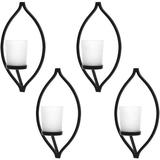 Hosley Set of 4 7 inch High Wall Sconce with Frosted Glass Tea Light Holder