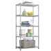 Metal Utility Shelves 5-Shelf Metal Wire Shelving Unit for Kitchen Changeable Metal Utility Shelves Storage Rack Durable Kitchen Shelving Unit for Garage Bedroom Bathroom L6494