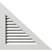 Ekena Millwork 42 W x 24 1/2 H Right Triangle Gable Vent - Right Side (52 5/8 W x 30 5/8 H Frame Size) 7/12 Pitch Functional PVC Gable Vent with 1 x 4 Flat Trim Frame