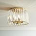 Possini Euro Design Crawford Modern Ceiling Light Flush Mount Fixture 13 Wide Soft Gold 4-Light Clear Crystal for Bedroom Kitchen Living Room Hallway