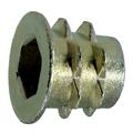 6mm-1.0 x 10mm Die Cast Zinc Coarse Thread Soft Wood Inserts (10 pcs.)