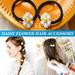 Women Girls Flower Series Hair Band Rubber Band Ponytail Holder Fashion and Sweet for Party Gift New
