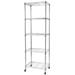 Zimtown 5-Tier Rolling Wire Shelving Adjustable Storage Rack for Kitchen Garage Organizer Chrome 23.6 L x 17.7 W x 71 H