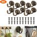 Luxtrada 10PCS Wall Mounted Hook Robe Hooks Single Coat Hanger & 20 Pieces Screws Set for Bathroom Bedroom Laundry Room Cloakroom Bronze