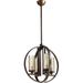 4 Light Chandelier In Transitional Style 19 Inches Wide By 20.25 Inches High Quorum Lighting 603-4-86