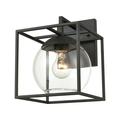 Elk Home 8-Inch Wide Outdoor Cubed Wall Sconce Modern Charcoal