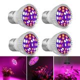 4pcs LED Grow Light Bulbs EEEkit 28W E27 Grow Plant Light for Indoor Plants Full Spectrum Grow Lamp for Seed Starting House Garden Vegetable Succulent Hydroponic Greenhouse Growing