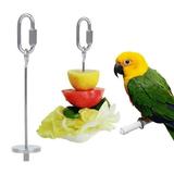 Walbest Bird Food Holder Bird Treat Skewer Bird Skewers Bird Feeders Stainless Steel Parrot Fruit Vegetable Stick Holder Bird Feeder Toy Foraging Toy Bird Food Treat Skewer S