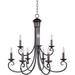 Maxim Lighting - Nine Light Chandelier - Loft-9 Light 2-Tier Chandelier in Early