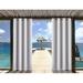 Shanna Home Curtains Indoor/Outdoor Drapes Privacy Grommet Blackout Curtains for Bedroom Living Room Porch Pergola Cabana (White 52*84 in 1 Panel)