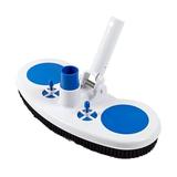 OWSOO 13.5-Inch Pool Head Inground Above Ground Vinyl Pool Brush Head Spa Attachment Cleaning Tool with Weighted Base and Brushes